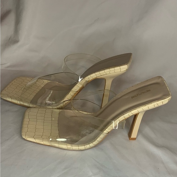 2 for $48 PrettyLittleThing Cream Women's Heels - Picture 4 of 5